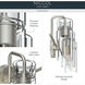 Niccol 3 Light 24 inch Brushed Nickel Vanity Light Wall Light